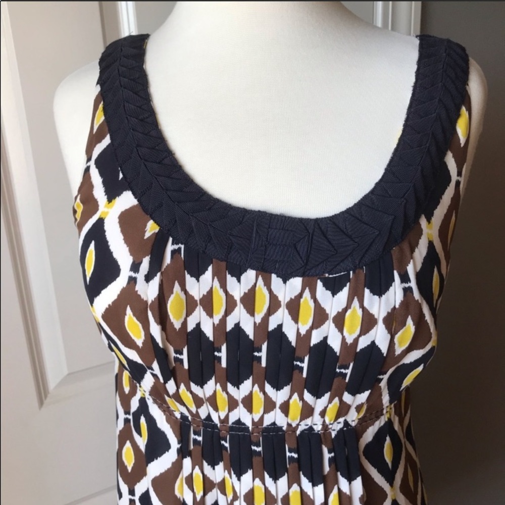 Tory Burch Pleated Silk Shift Dress size 6 - Picture 3 of 9